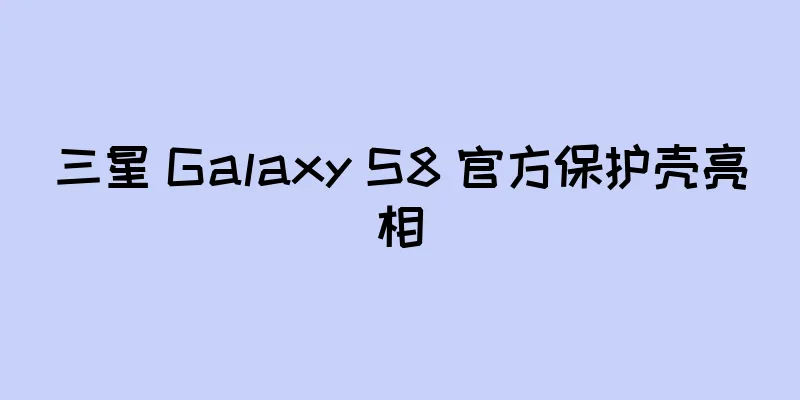 三星 Galaxy S8 官方保护壳亮相