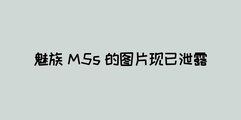 魅族 M5s 的图片现已泄露