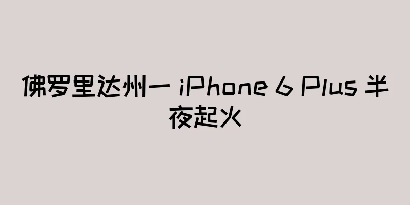 佛罗里达州一 iPhone 6 Plus 半夜起火