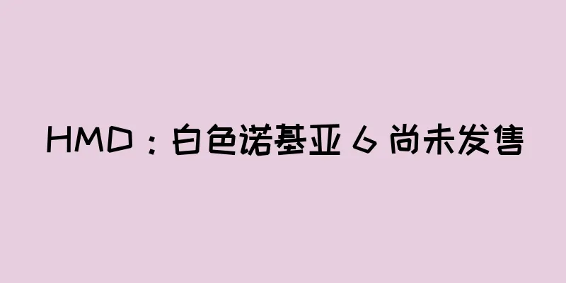 HMD：白色诺基亚 6 尚未发售