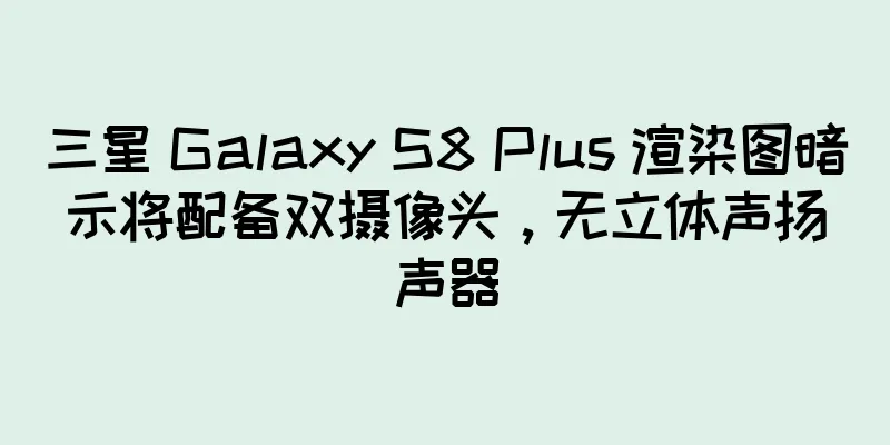 三星 Galaxy S8 Plus 渲染图暗示将配备双摄像头，无立体声扬声器