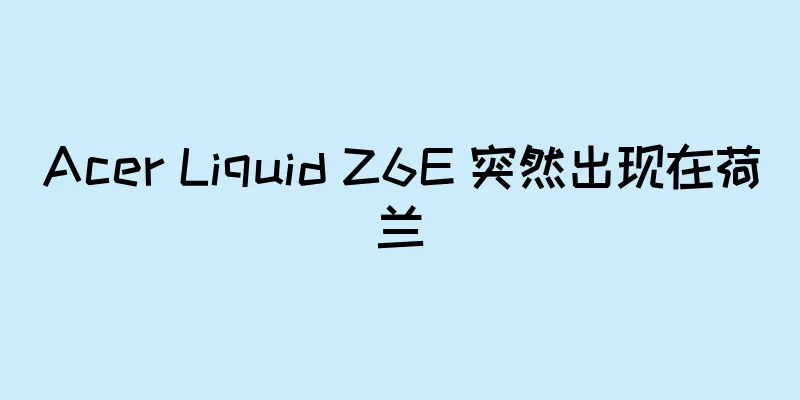 Acer Liquid Z6E 突然出现在荷兰