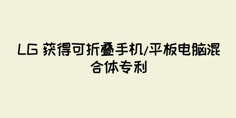 LG 获得可折叠手机/平板电脑混合体专利