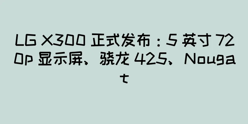 LG X300 正式发布：5 英寸 720p 显示屏、骁龙 425、Nougat