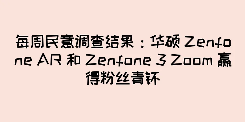 每周民意调查结果：华硕 Zenfone AR 和 Zenfone 3 Zoom 赢得粉丝青睐