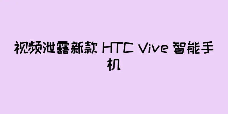 视频泄露新款 HTC Vive 智能手机