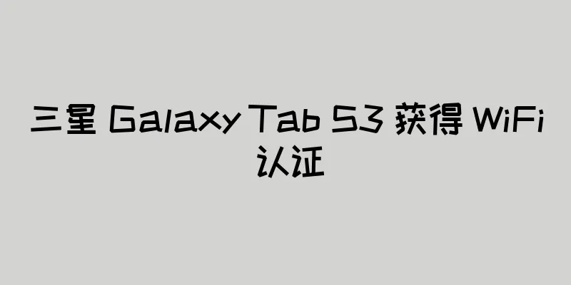 三星 Galaxy Tab S3 获得 WiFi 认证