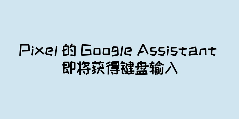 Pixel 的 Google Assistant 即将获得键盘输入