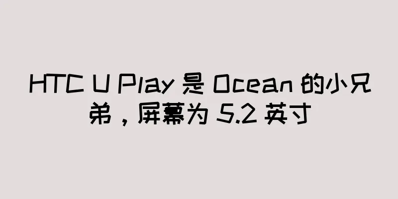HTC U Play 是 Ocean 的小兄弟，屏幕为 5.2 英寸