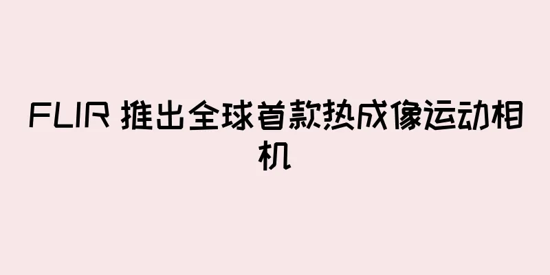 FLIR 推出全球首款热成像运动相机