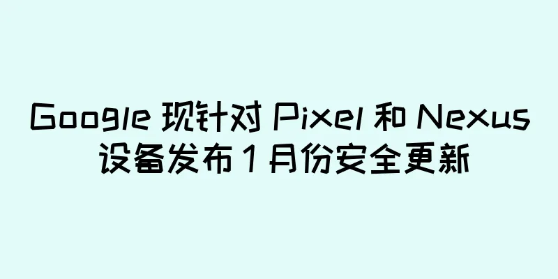 Google 现针对 Pixel 和 Nexus 设备发布 1 月份安全更新