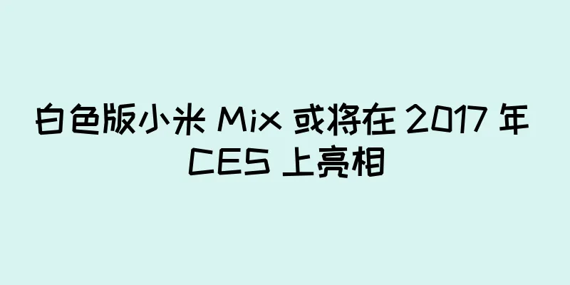 白色版小米 Mix 或将在 2017 年 CES 上亮相