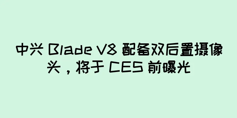 中兴 Blade V8 配备双后置摄像头，将于 CES 前曝光