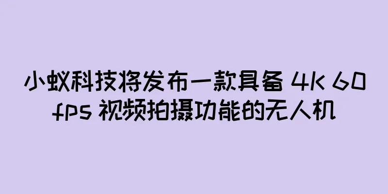 小蚁科技将发布一款具备 4K 60fps 视频拍摄功能的无人机