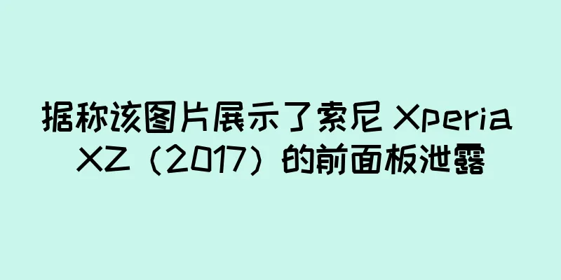 据称该图片展示了索尼 Xperia XZ（2017）的前面板泄露