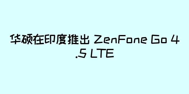 华硕在印度推出 ZenFone Go 4.5 LTE