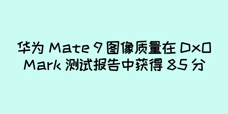 华为 Mate 9 图像质量在 DxOMark 测试报告中获得 85 分
