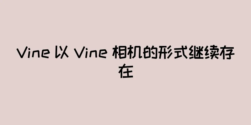 Vine 以 Vine 相机的形式继续存在