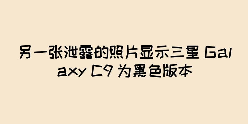 另一张泄露的照片显示三星 Galaxy C9 为黑色版本