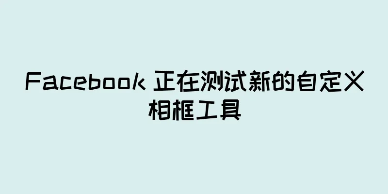Facebook 正在测试新的自定义相框工具