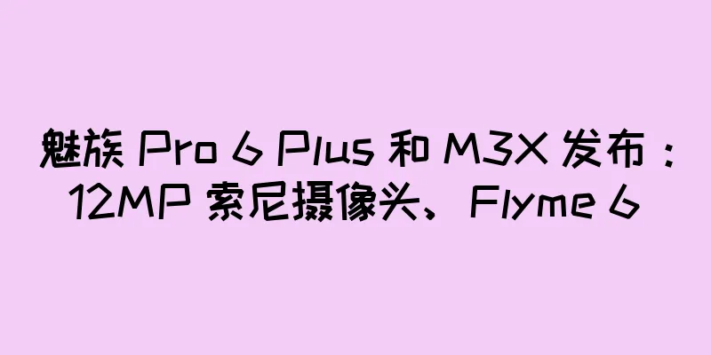 魅族 Pro 6 Plus 和 M3X 发布：12MP 索尼摄像头、Flyme 6