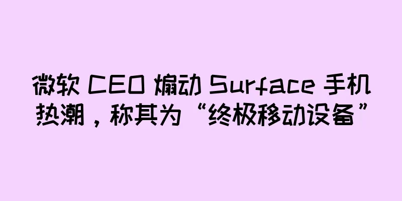 微软 CEO 煽动 Surface 手机热潮，称其为“终极移动设备”