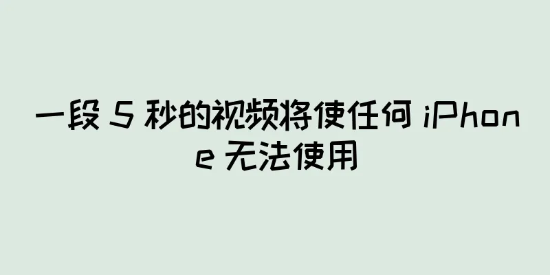 一段 5 秒的视频将使任何 iPhone 无法使用