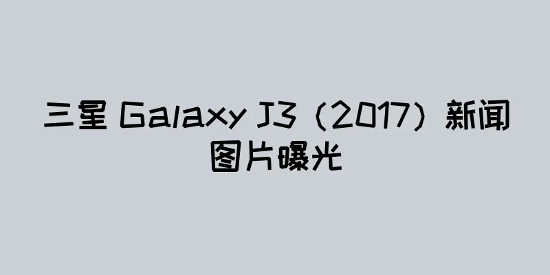 三星 Galaxy J3（2017）新闻图片曝光