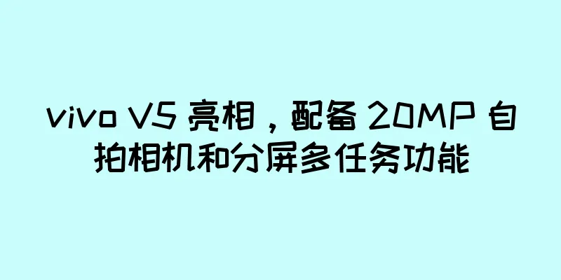 vivo V5 亮相，配备 20MP 自拍相机和分屏多任务功能