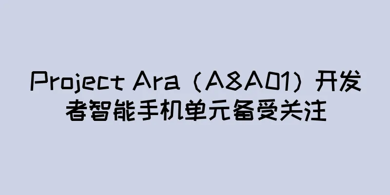 Project Ara（A8A01）开发者智能手机单元备受关注