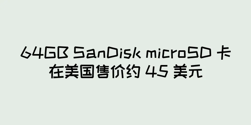 64GB SanDisk microSD 卡在美国售价约 45 美元