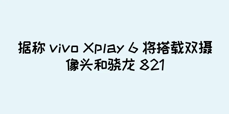 据称 vivo Xplay 6 将搭载双摄像头和骁龙 821