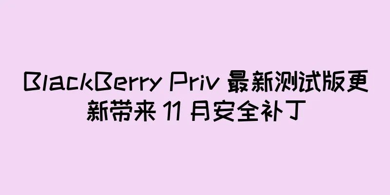 BlackBerry Priv 最新测试版更新带来 11 月安全补丁