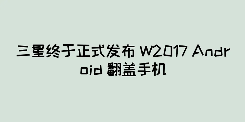 三星终于正式发布 W2017 Android 翻盖手机