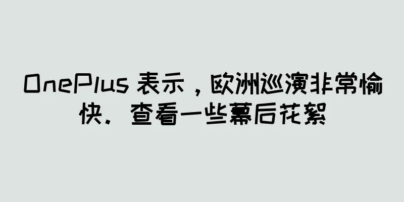 OnePlus 表示，欧洲巡演非常愉快。查看一些幕后花絮