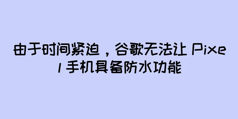由于时间紧迫，谷歌无法让 Pixel 手机具备防水功能