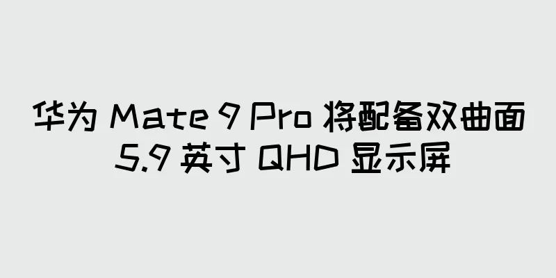 华为 Mate 9 Pro 将配备双曲面 5.9 英寸 QHD 显示屏