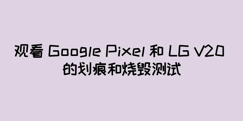 观看 Google Pixel 和 LG V20 的划痕和烧毁测试