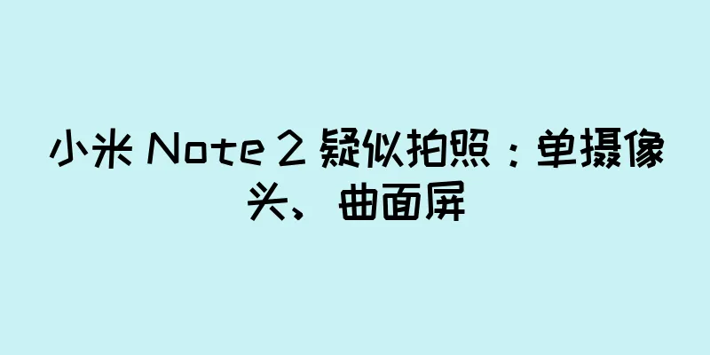 小米 Note 2 疑似拍照：单摄像头、曲面屏