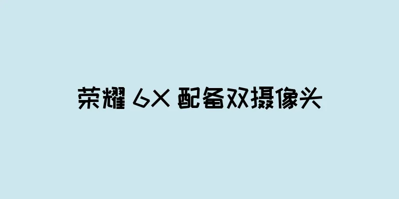 荣耀 6X 配备双摄像头