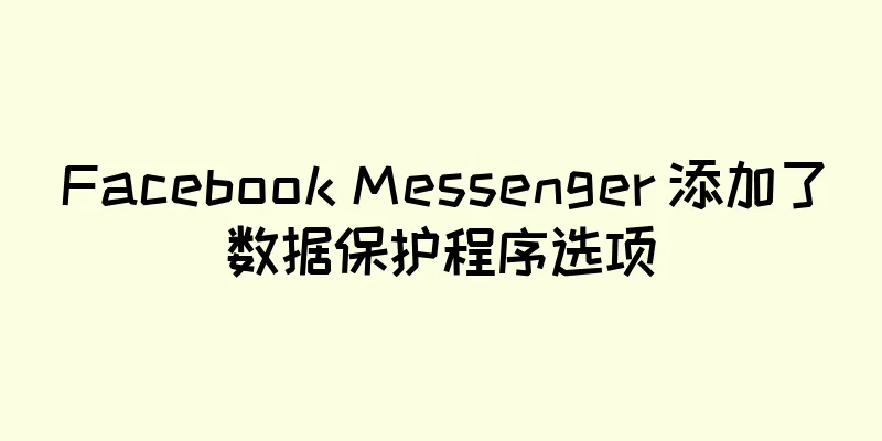 Facebook Messenger 添加了数据保护程序选项
