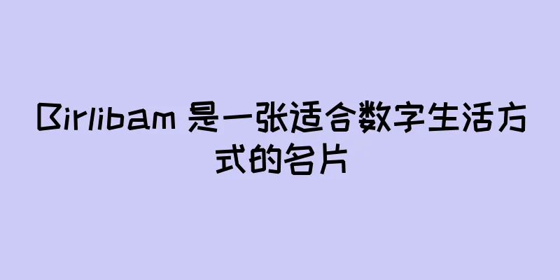 Birlibam 是一张适合数字生活方式的名片