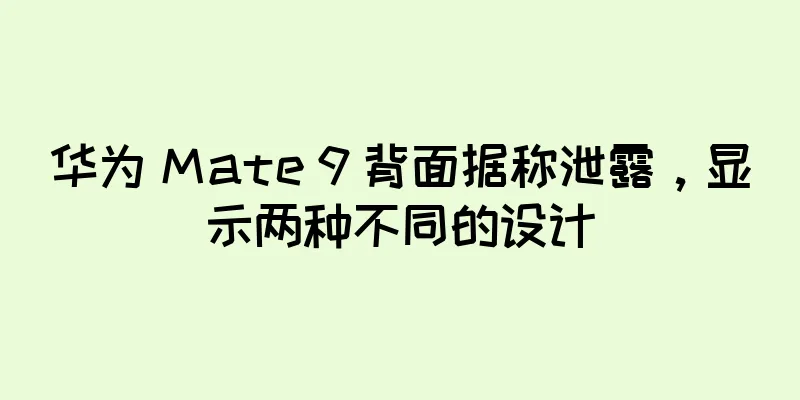 华为 Mate 9 背面据称泄露，显示两种不同的设计