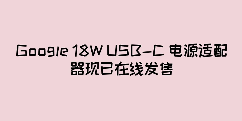 Google 18W USB-C 电源适配器现已在线发售