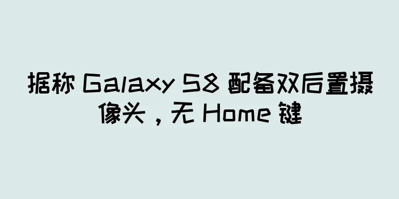 据称 Galaxy S8 配备双后置摄像头，无 Home 键