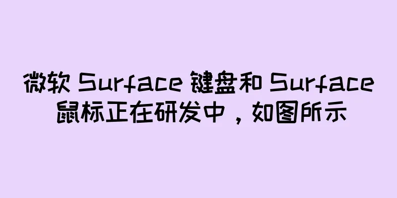 微软 Surface 键盘和 Surface 鼠标正在研发中，如图所示