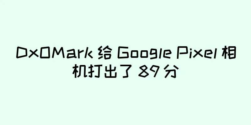 DxOMark 给 Google Pixel 相机打出了 89 分