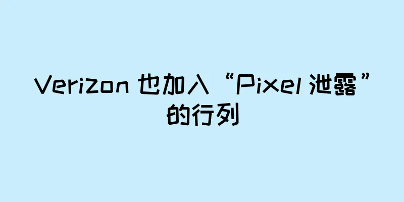 Verizon 也加入“Pixel 泄露”的行列