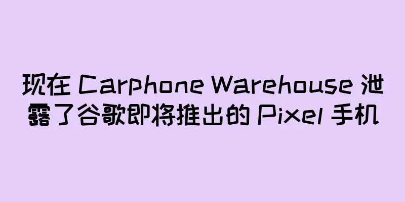 现在 Carphone Warehouse 泄露了谷歌即将推出的 Pixel 手机