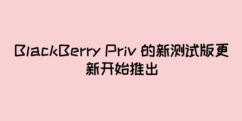 BlackBerry Priv 的新测试版更新开始推出